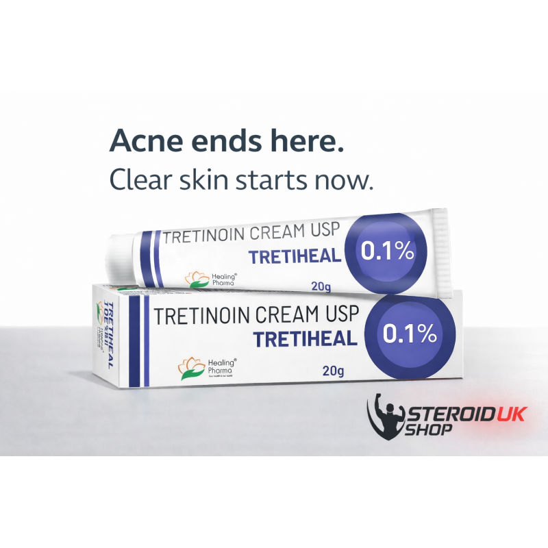 Tretiheal 0.1% cream (Isotretinoin) – 20 grams – UK, Europe & USA – SteroidUKShop