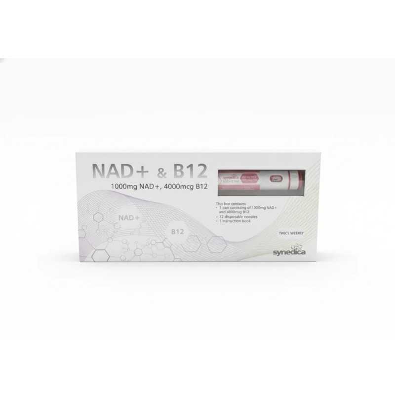NAD+ 1000mg & B12 4000mcg Injection Pen Kit- Synedica